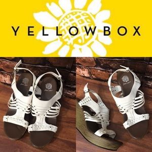 YellowBox White Sandal Wedges